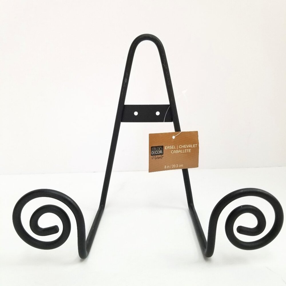 NWT Michael's Studio Decor Brown Metal 8" Scroll Easel